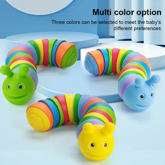 Funny Fidget Slugs Articulated Sensory Slug Toy Realistic Worm Caterpillar Fidget Toys for Kids Adults ADHD Autism Stress Relief